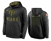 Chicago Bears Customized Black Salute to Service Sideline Performance Pullover Hoodie,baseball caps,new era cap wholesale,wholesale hats